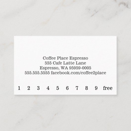 Black Simple News Word Dark Loyalty Punch Card (Achterkant)