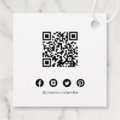 Black Simple Script Modern Luxury bedankt Bedankjes Labels (Achterkant)