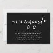 Black Simple We zijn Engaged Enterprise Kaart (Voorkant)