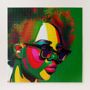 Black Sista Gal Melanin Woman Juneteenth Queen Legpuzzel