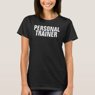 Black Sjabloon Womens Fitness Personal Trainer T-shirt