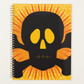 Black Skull and Crossbones Spiral Planner (Voorkant)