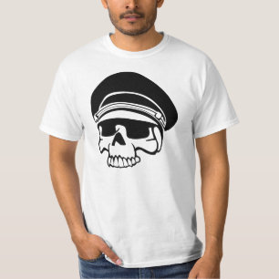 Black Skull Aviator Pet T-shirt