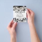 Black Skull Halloween Flyer Sjabloon (Hand)