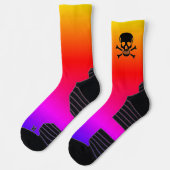 Black Skull neon high performance sokken (Links)
