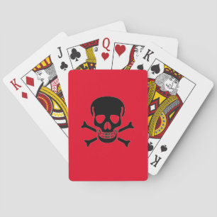Black Skull rood Poker speelkaarten