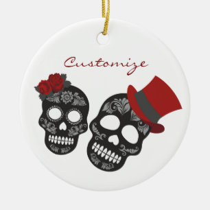 Black skulls Duo Thunder_Cove Keramisch Ornament