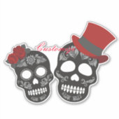 Black skulls Duo Thunder_Cove Sticker (Voorkant)