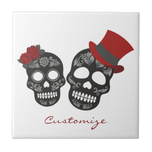 Black skulls Duo Thunder_Cove Tegeltje