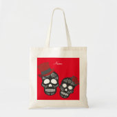 Black skulls Duo Thunder_Cove Tote Bag (Voorkant)