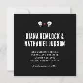 Black Skulls Gothic Bewaar de datum Save The Date (Voorkant)