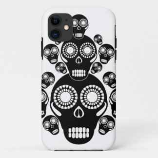 Black Skulls White iPhone 11 Hoesje