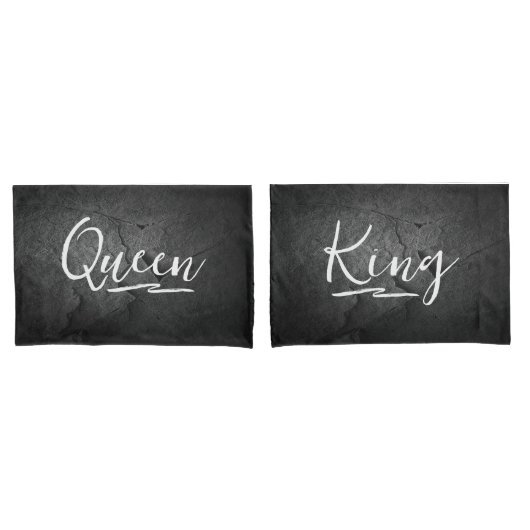 Black Slate Rock King Queen Kussensloop (Voorkant-Set)