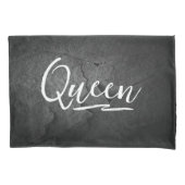 Black Slate Rock King Queen Kussensloop (Voorkant-Links)