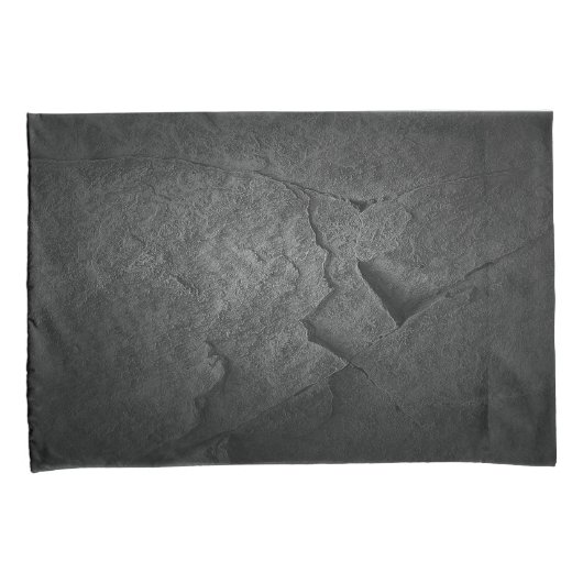 Black Slate Rock Kussensloop (Voorkant-Rechts)