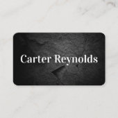 Black Slate Rock Pattern Visitekaartje (Voorkant)