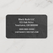 Black Slate Rock Pattern Visitekaartje (Achterkant)