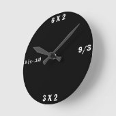 Black Slate Wiskunde Clock Ronde Klok (Hoek)