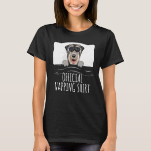 Black Sleep Mask Irish Wolfhound Official Napping T-shirt