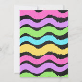 Black Sleepover Party Anniversaire Invitation (Dos)