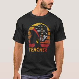 Black Smart Teacher Afro Love Melanin African Amer T-shirt