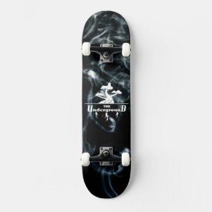 Black Smoke background Business Logo Skateboard