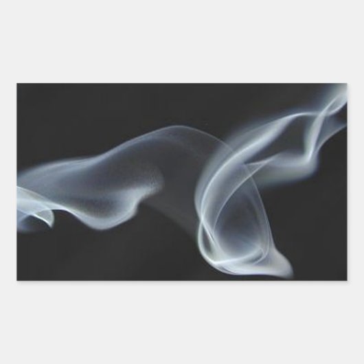 Black Smoke Rechthoekige Sticker (Voorkant)