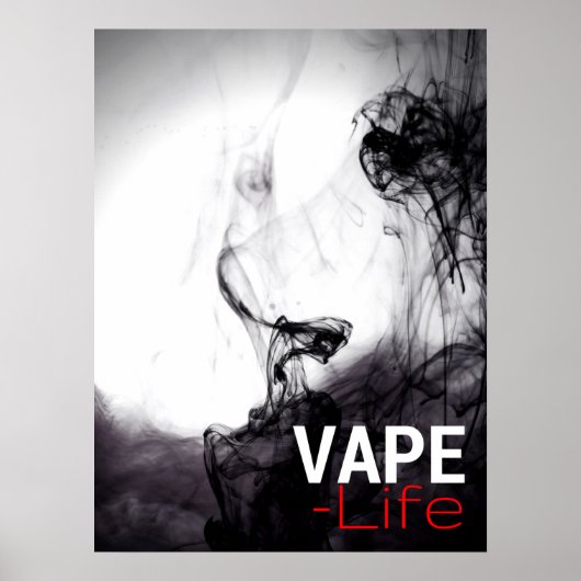 Black Smoke Vape Life Premium-Posters Poster (Voorkant)
