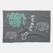 Black Snake Sweet Heart Theedoek (Horizontaal)