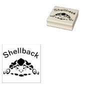 Black Snapping Turtle Stamp Stlye Rubberstempel (Gestempeld)