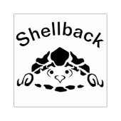 Black Snapping Turtle Stamp Stlye Rubberstempel (Afrduk)