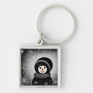 Black Snowsuit Snowman Sleutelhanger