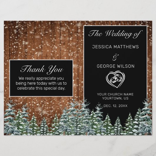 Black Snowy Wood & Forest Pine (Voorkant)