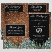 Black Snowy Wood & Forest Pine (Voorkant / Achterkant)