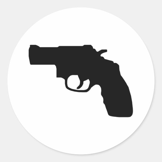 Black Snub Revolver Sticker (Voorkant)