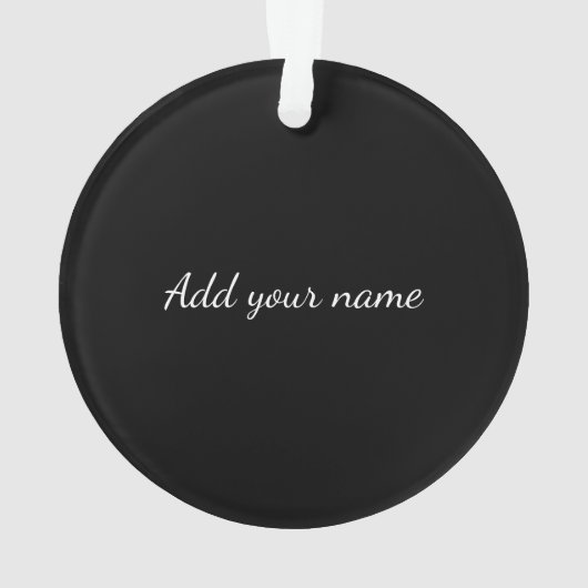 Black solid add name text here throw pillo (dos)