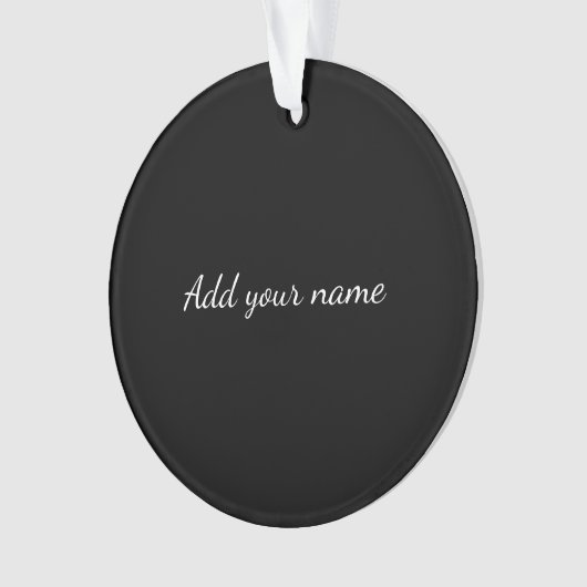 Black solid add name text here throw pillo (devant)
