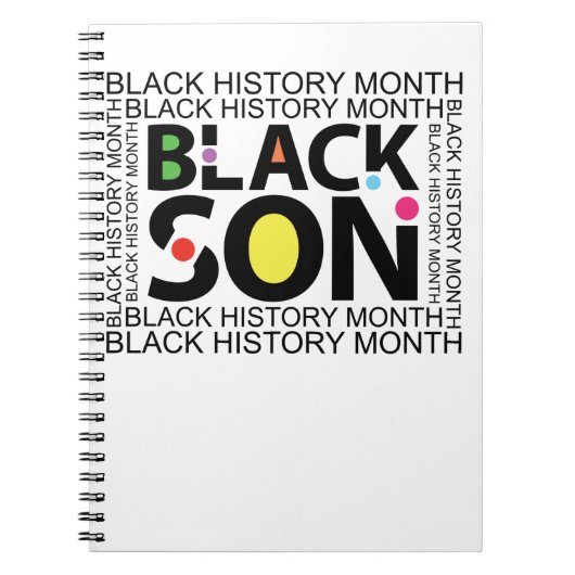 Black Son Black History maand Notitieboek (Voorkant)