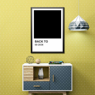 Black Song Album beroemd gemaakt door White Border Perfect Poster
