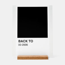 Black Song Album - Witte achtergrond Acryl Bord