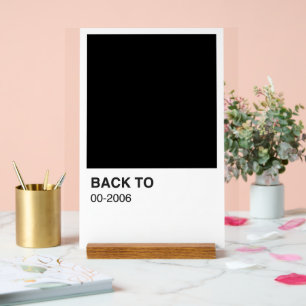 Black Song Album - Witte achtergrond Acryl Bord