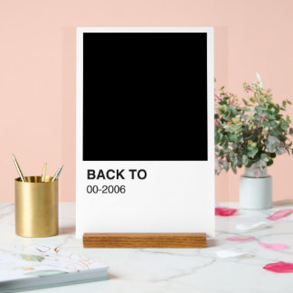 Black Song Album - Witte achtergrond Acryl Bord