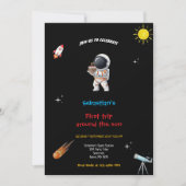 BLACK SPACE BIRTHDAY INVITATION (Devant)