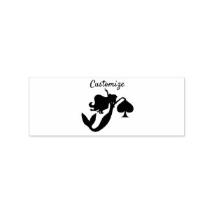 Black Spade Mermaid Silhouette Thunder_Cove Rubberstempel
