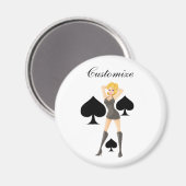 Black Spades Blonde Queen Thunder_Cove Magneet (Voorkant / Achterkant)