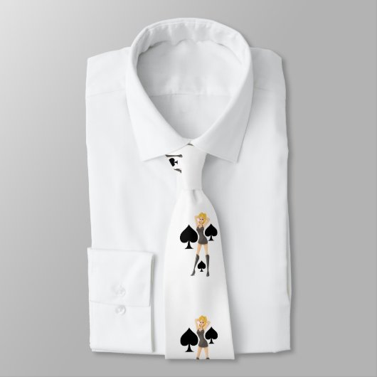 Black Spades Blonde Queen Thunder_Cove Stropdas (Gebonden)