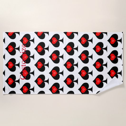 Black Spades Red Hearts Thunder_Cove Strandlaken (Voorkant)