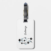 Black Spades Tattoo Style Thunder_Cove Bagagelabel (Achterkant verticaal)