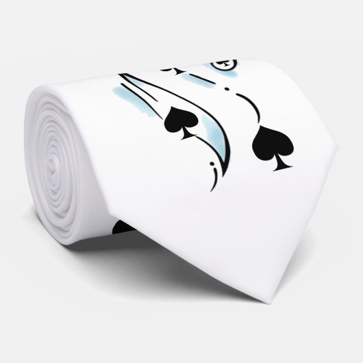 Black Spades Tattoo Style Thunder_Cove Stropdas (Opgerold)