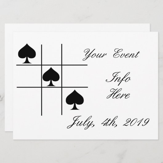 Black Spades Tic Tac Toe Thunder_Cove (Voorkant / Achterkant)